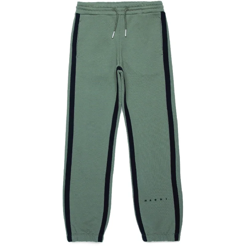 sports pant with modern style -Marni Deep Lichen Green Sweatpants