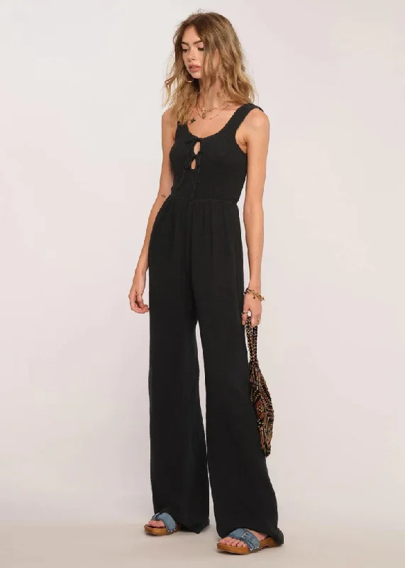 swimwear for tropical vacation -Heartloom Rosarie Jumpsuit -Black ***FINAL SALE***