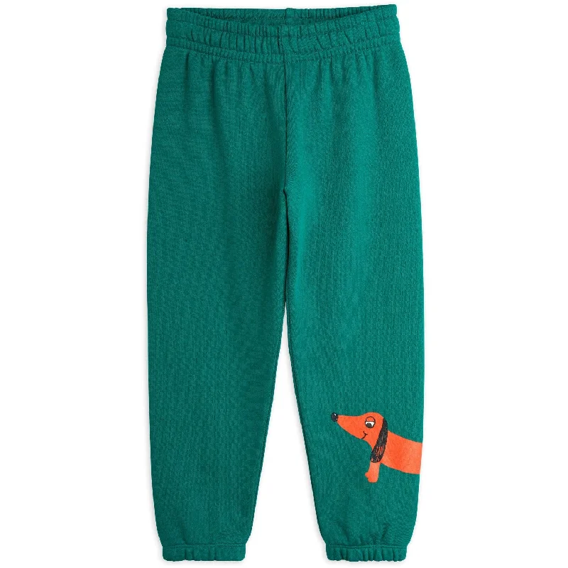 sports pant with eco fabric -Mini Rodini Green Dog Sp Sweatpants