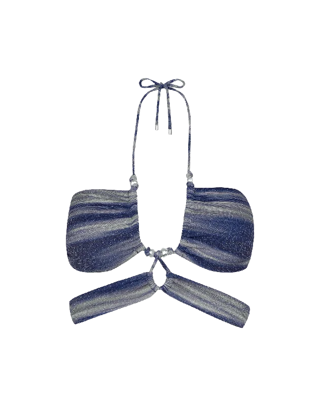 swimwear with UV protection -Lurex Gi Top - Moonlight