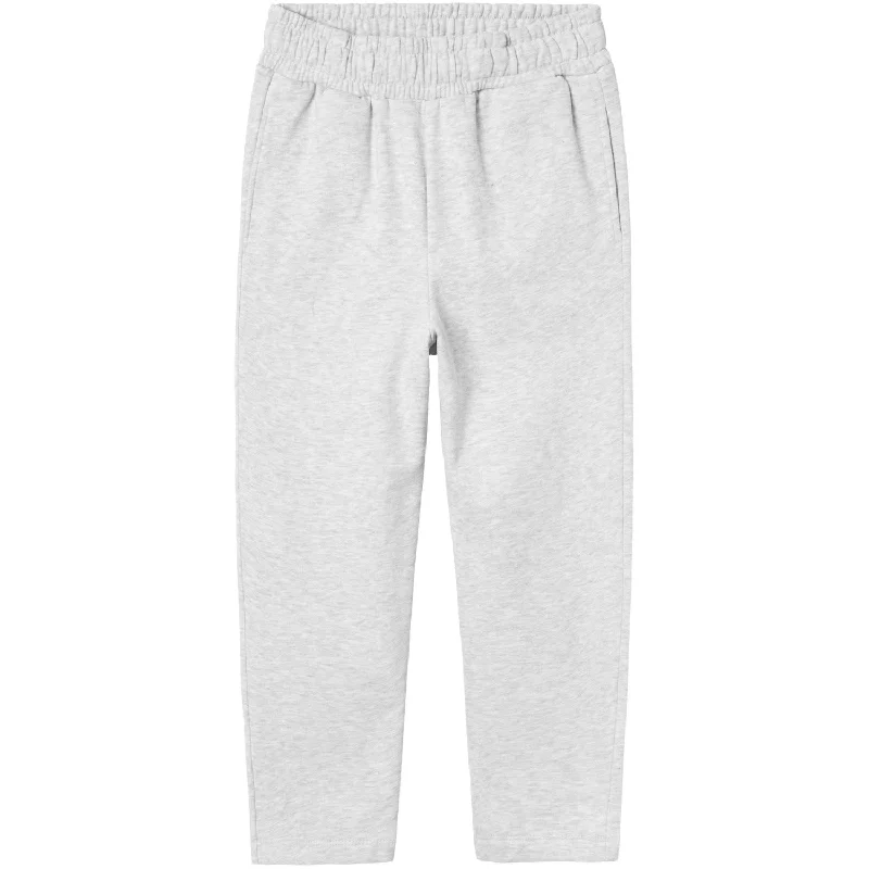 sports pant with bold colors -Name It Light Grey Melange Nakonni Sweatpants