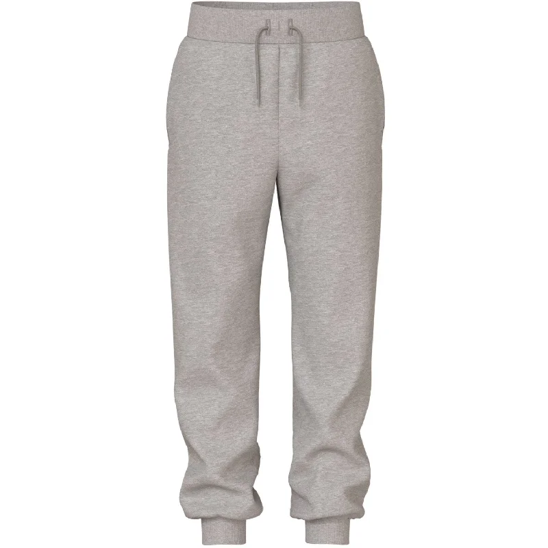 sports pant with soft texture -Name It Grey Melange Vian Sweatpants Noos