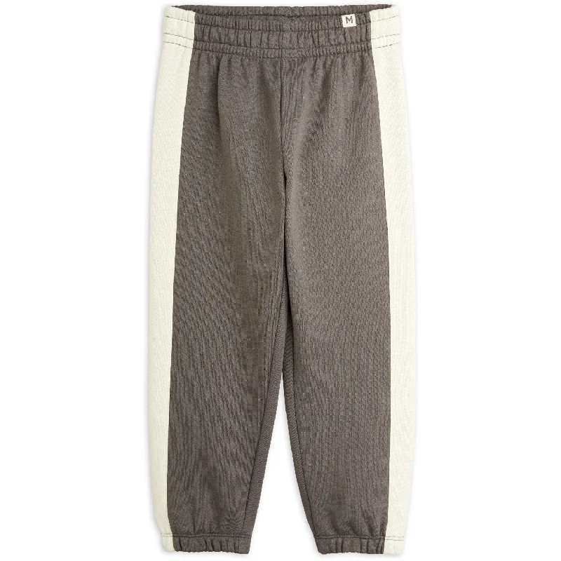 women’s sports pant yoga -Mini Rodini Grey Mini Rodini Society Panel Sweatpants