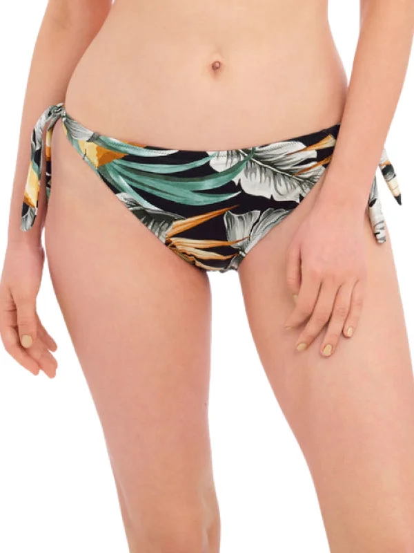 colorful swimwear plus size -Bamboo Grove Tie Side Bikini Brief