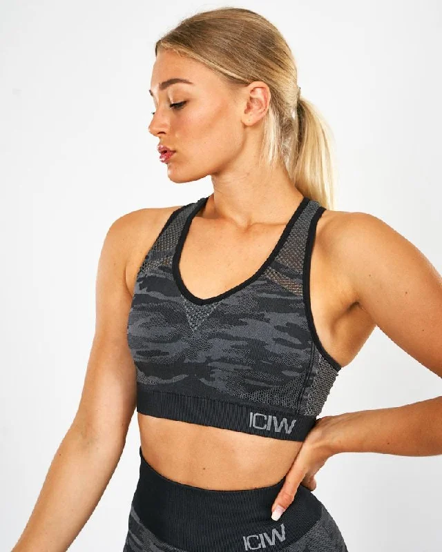 ICIW Seamless Sport Bra Camo - Dark Grey