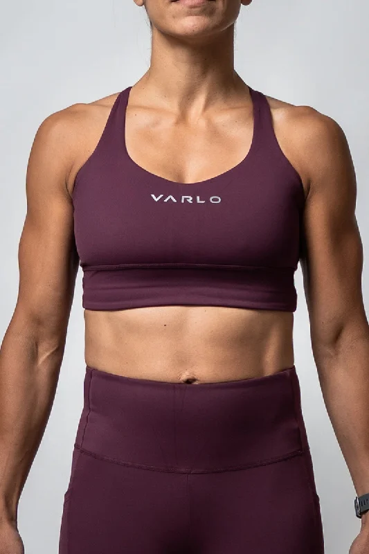 SOHO Women's Cross Line Technical Sports Bra (Plum)