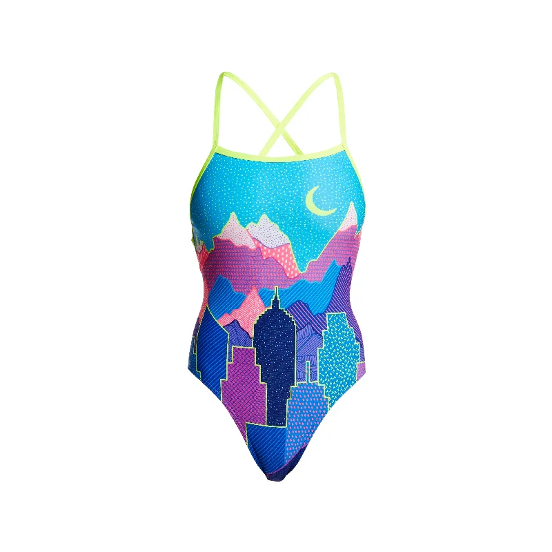 swimwear for open water swim -Metropolis | Ladies Strapped In One Piece