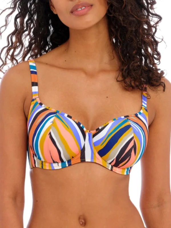 swimwear with high coverage -Torra Bay Sweetheart Bikini Top - Multi