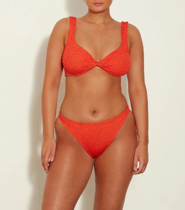 high quality swimwear women -Juno Bikini Set Metallic Tangerine