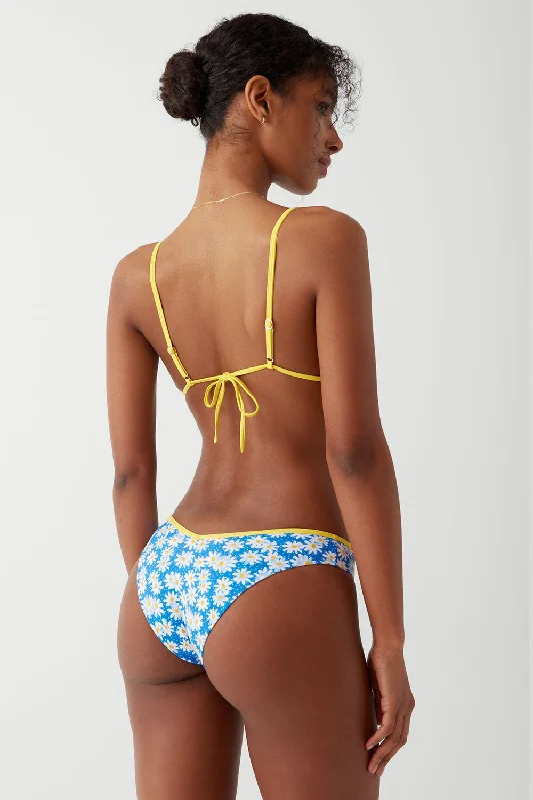 plus size swimwear modern -Enzo Cheeky Bikini Bottom - Blue Daisy