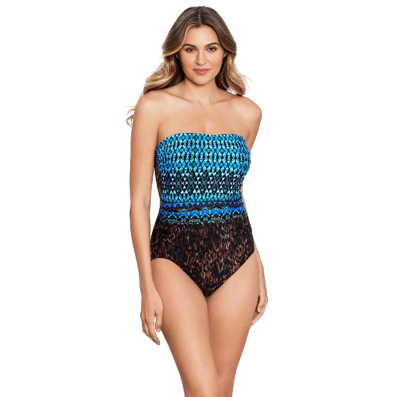 swimwear with side ties -Miraclesuit Untamed Avanti Bandeau One Piece