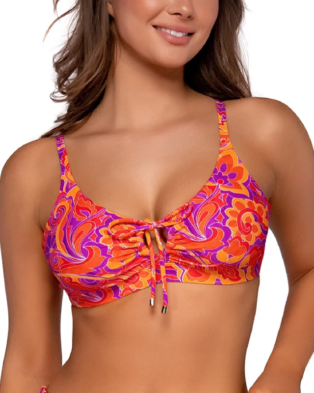 quick dry swimwear kids -2023 Sunsets Pele Kauai Keyhole Underwire D+ Cup Bikini Top - 54