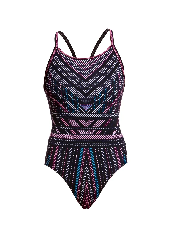 high performance swimwear women -STITCHED UP | LADIES DIAMOND BACK ONE PIECE