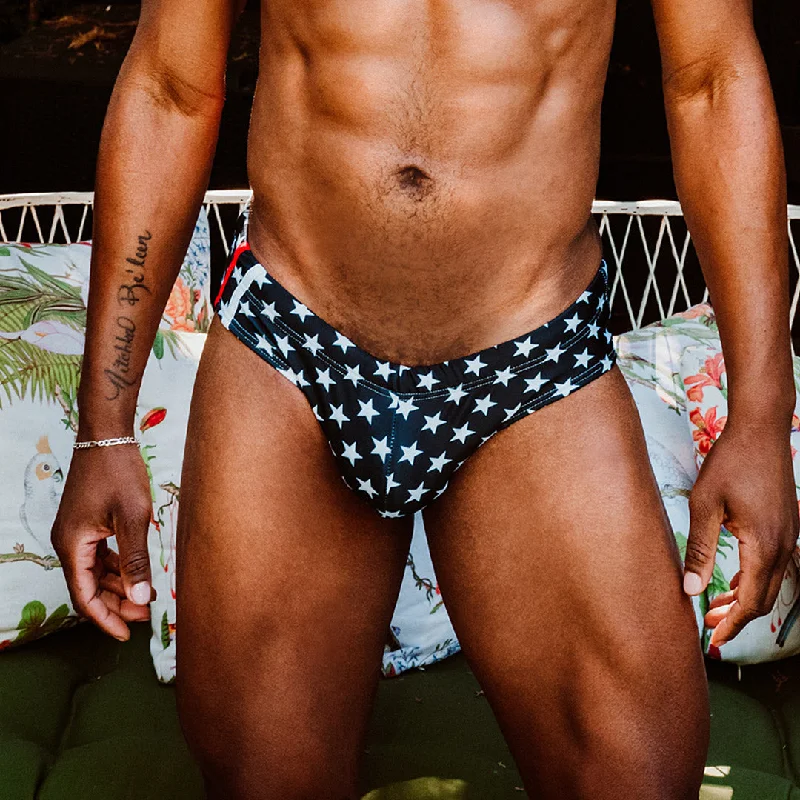 affordable swimwear family -Stars + Stripes Swim Briefs