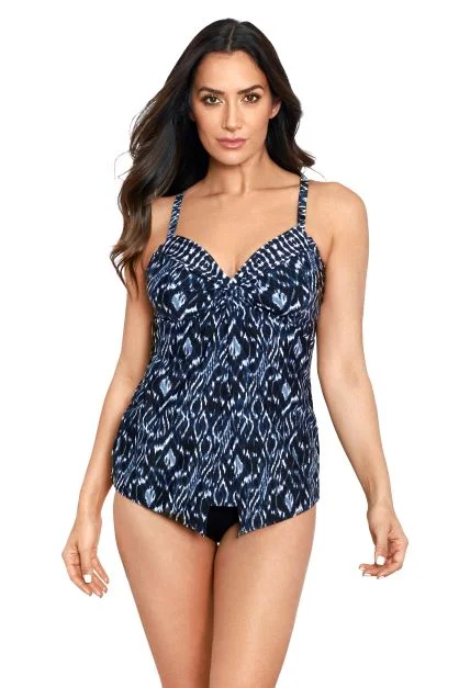 sports jacket with adjustable cuffs -Miraclesuit Plus Palatium Love Knot Tankini Top