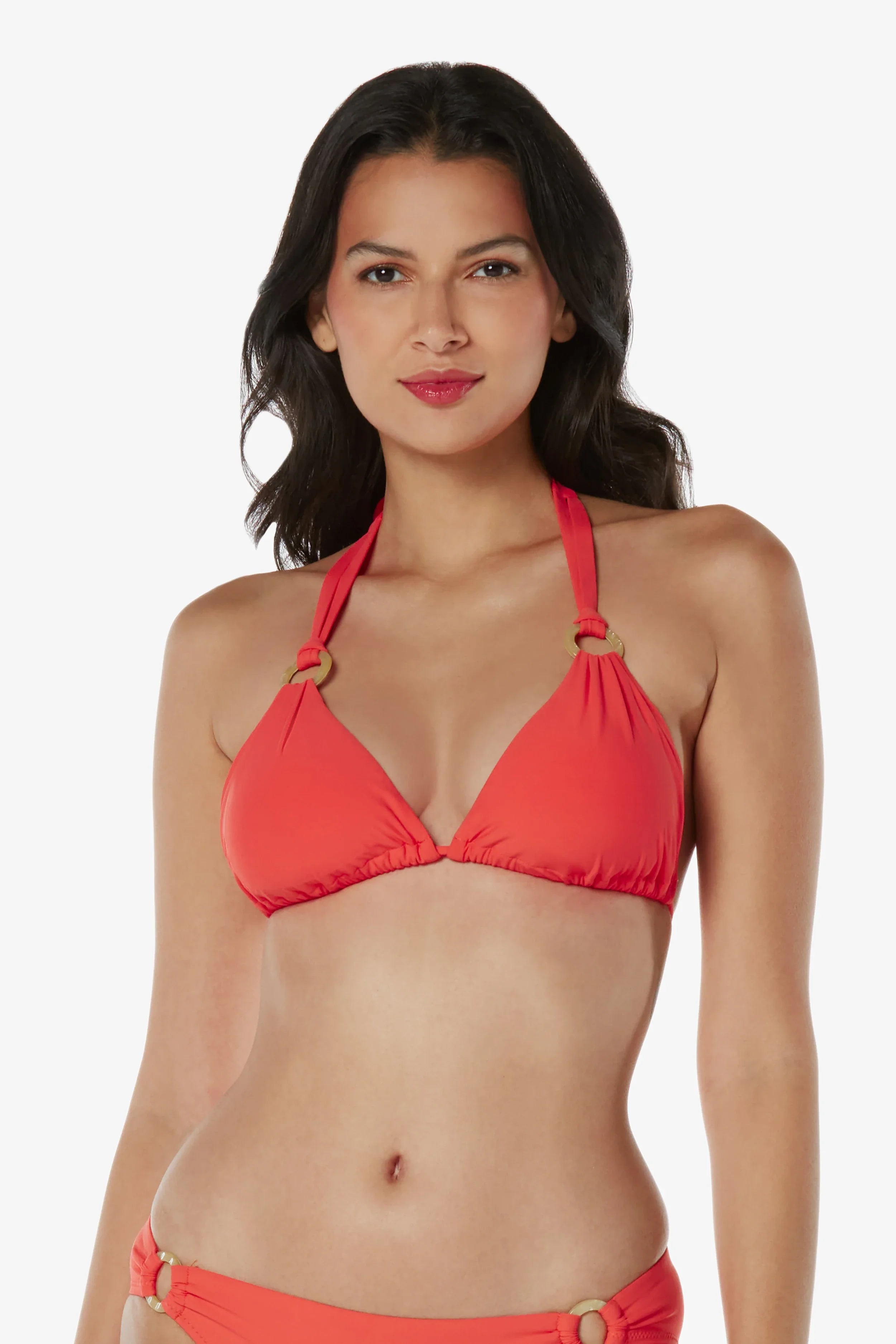 Ring String Bra  |  Coral