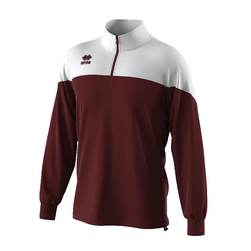 sports jacket with stretch fabric -Errea Blake Jacket (Maroon/White)