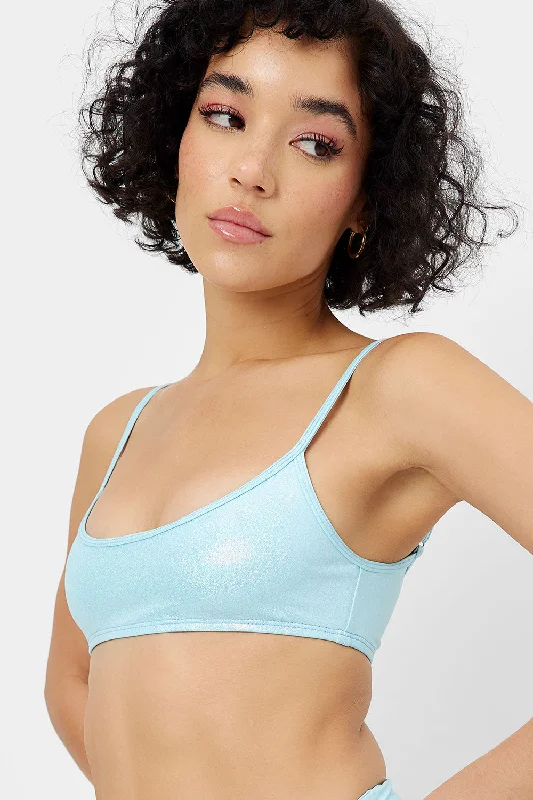 Dallas Iridescent Bralette Bikini Top - Cloud Chaser