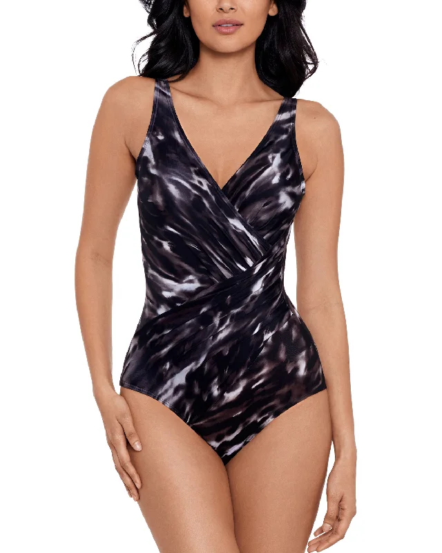 swimwear with sporty look -2024 Miraclesuit Tempst Oceanus One Piece DDD Cup Swimsuit - 6558988DDD