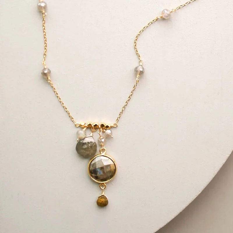 Labradorite Bezel Necklace