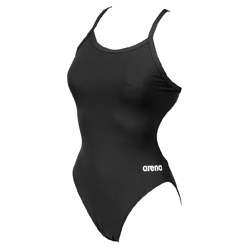 plus size swimwear black -Arena Solid Team Challenge Back