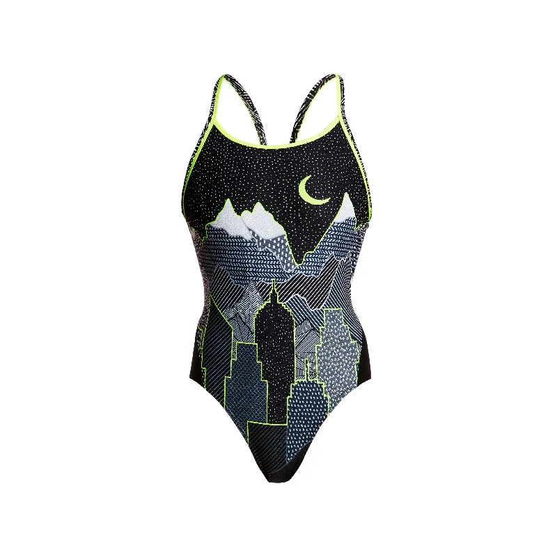 swimwear for water sports -MOONLIGHTING | LADIES DIAMOND BACK ONE PIECE