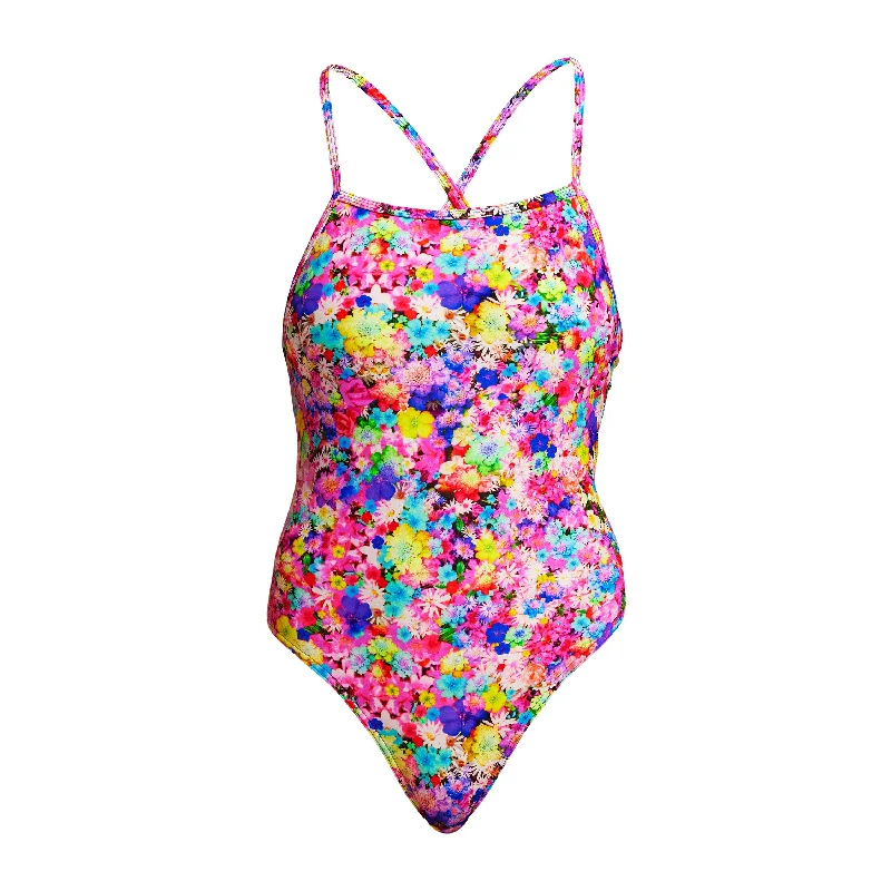 swimwear for water fitness -Garden Party | Ladies Tie Me Tight One Piece