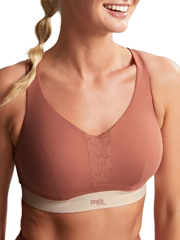 Endurance Wired Racerback Sports Bra - Sienna