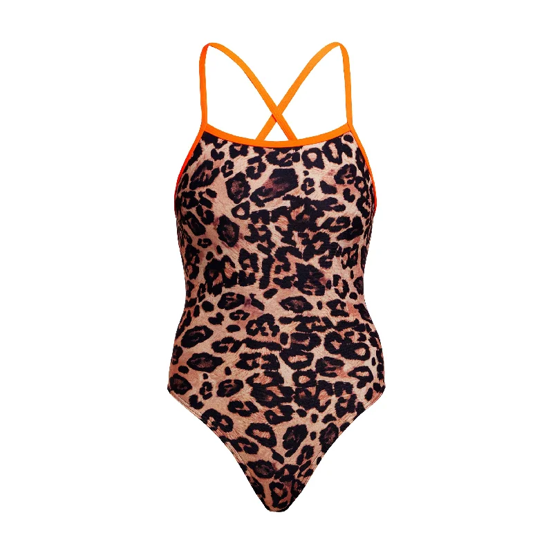 trendy swimwear bikini bottom -Purrfect | Ladies Strapped In One Piece