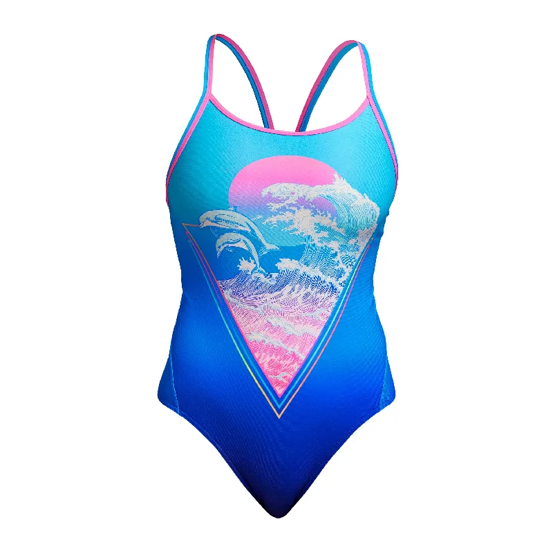 women’s swimwear tankini -Flying Flipper | Ladies Diamond Back One Piece