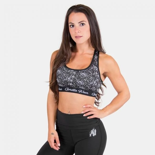 Gorilla Wear Hanna Sports Bra - Black-White