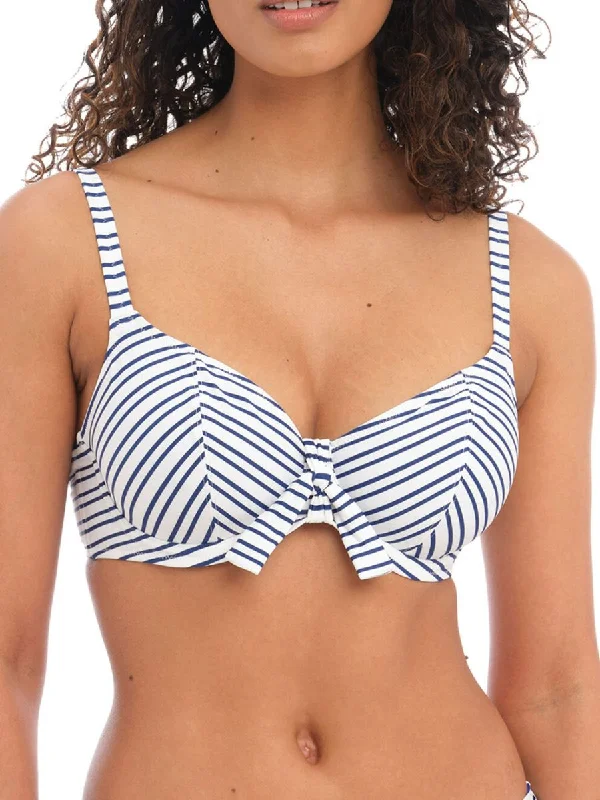 swimwear with floral print -New Shores Plunge Bikini Top - Ink