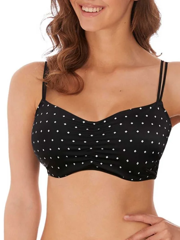 Jewel Cove Bralette Bikini Top - Black