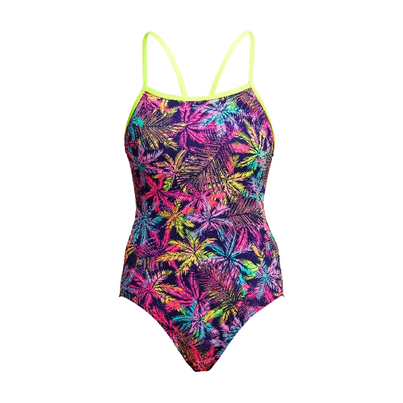 swimwear for swim training -Palm Puppy | Ladies Single Strap One Piece