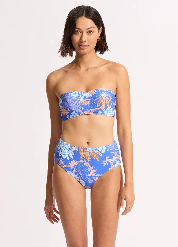 affordable swimwear online -Eden High Waisted Bikini Bottom - Azure