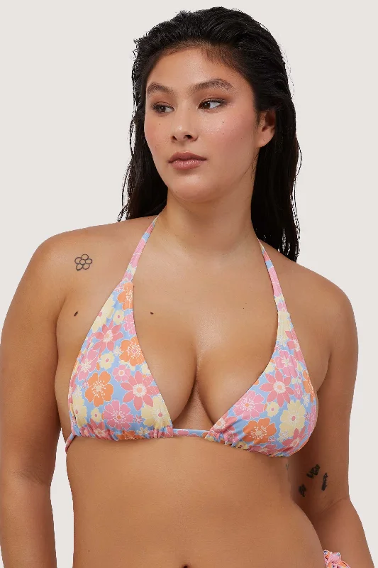 swimwear with chlorine proof -Floral Triangle Bikini Top Fuller Bust Exclusive