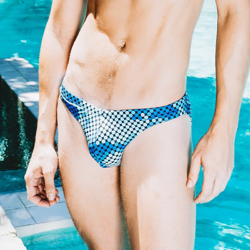 swimwear with chlorine proof -Skinny Geometric Swim Briefs