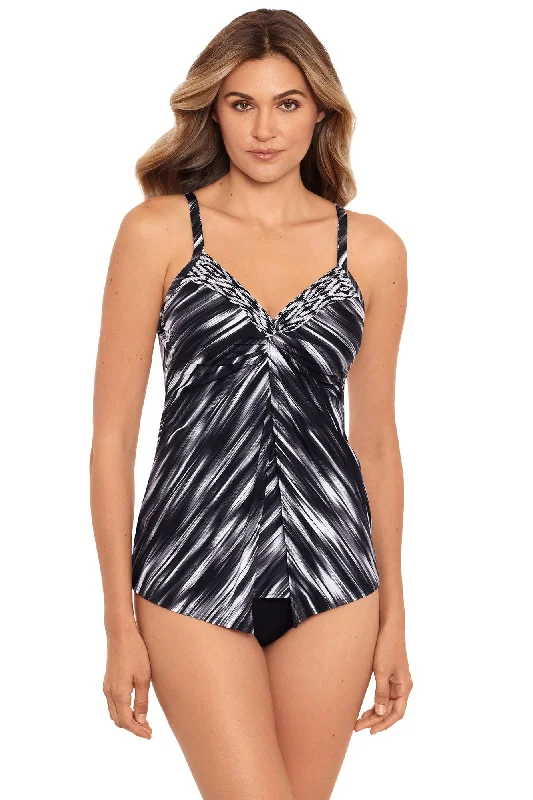 sports jacket with stretchy design -SALE Miraclesuit Warp Speed Love Knot Tankini Top