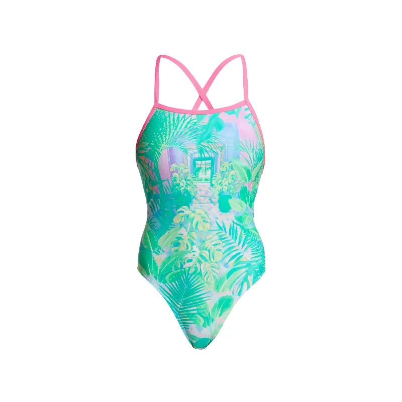 plus size swimwear floral -OCEAN VIEW | LADIES TIE ME TIGHT ONE PIECE