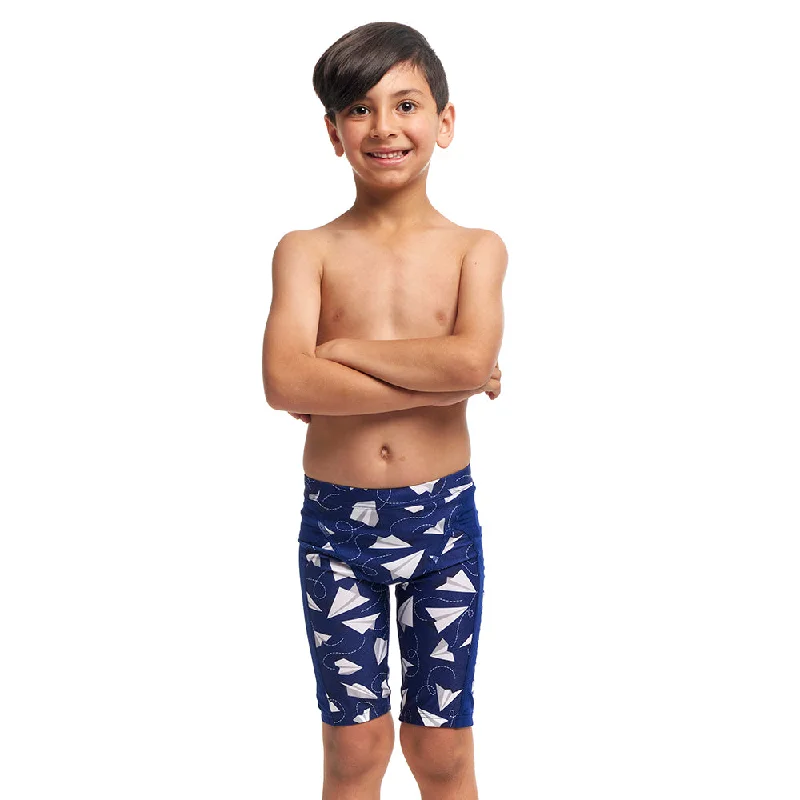 swimwear for water polo -Funky Trunks Paper Plain Toddler Miniman Jammer