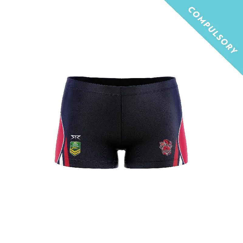 Sports Short with Soft Colors -Brisbane Cobras Women's Bike Short W/ Leg Tape