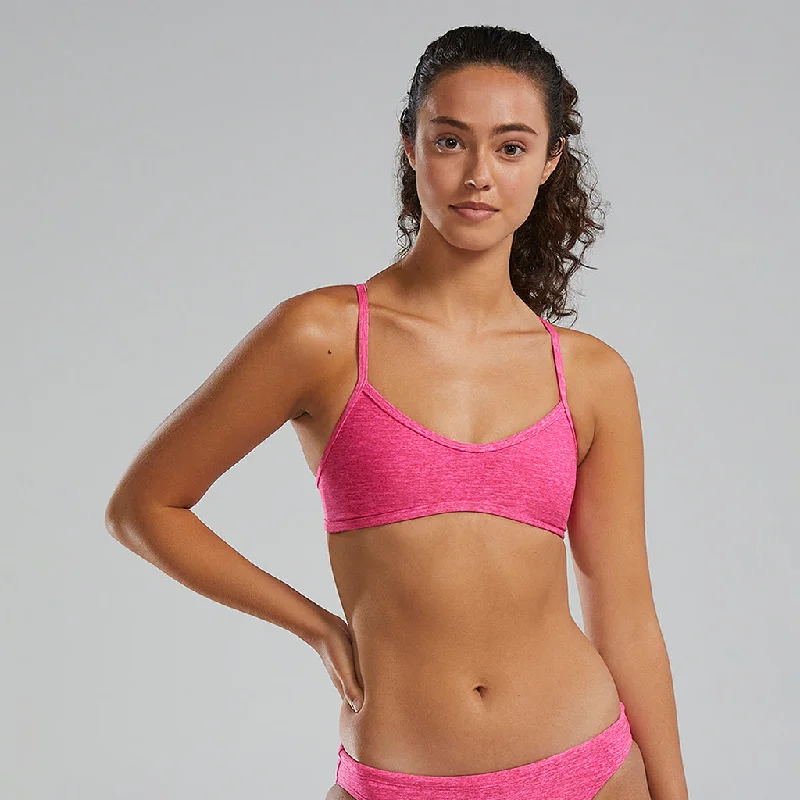 swimwear for summer camp -TYR Durafast Lapped Pink Elite® Trinity Top