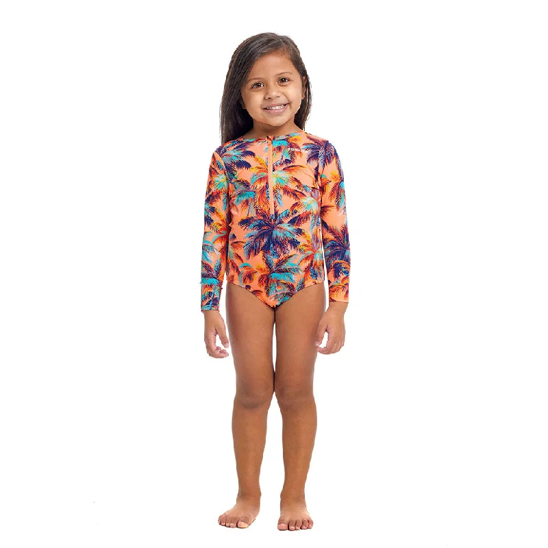 swimwear with floral print -Funkita Sand Storm Toddler Girls Sun Cover One Piece