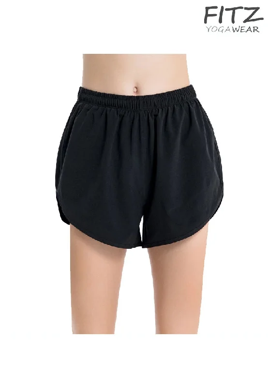 Sports Short with Logo Trim -Fitz - Disegno Short - Black