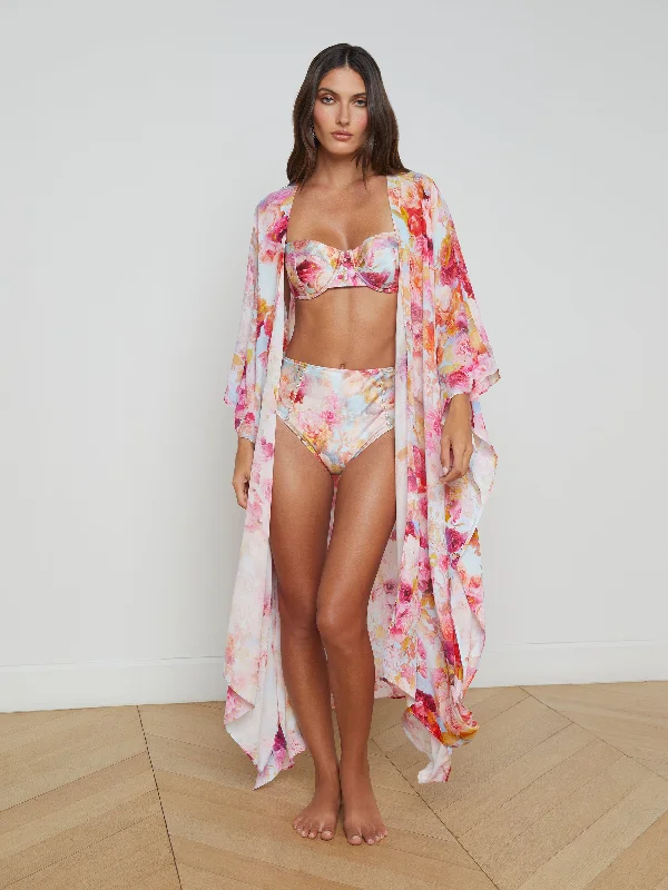 durable swimwear for beach -Kara Kimono Cover-Up