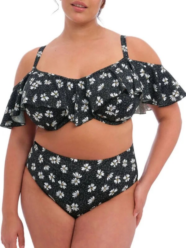 swimwear for water fitness -Plain Sailing Bikini Top - Black Daisy