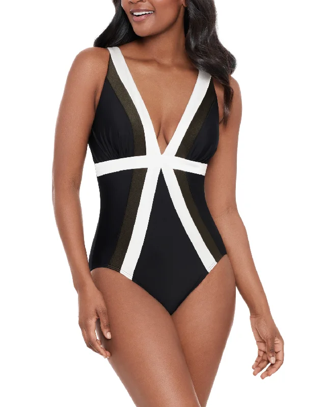 swimwear with floral design -2024 Miraclesuit Spectra Trilogy One Piece - 6554352