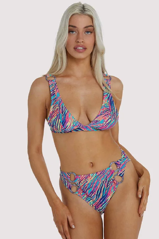 swimwear with bold prints -Emery Triangle Bikini Top