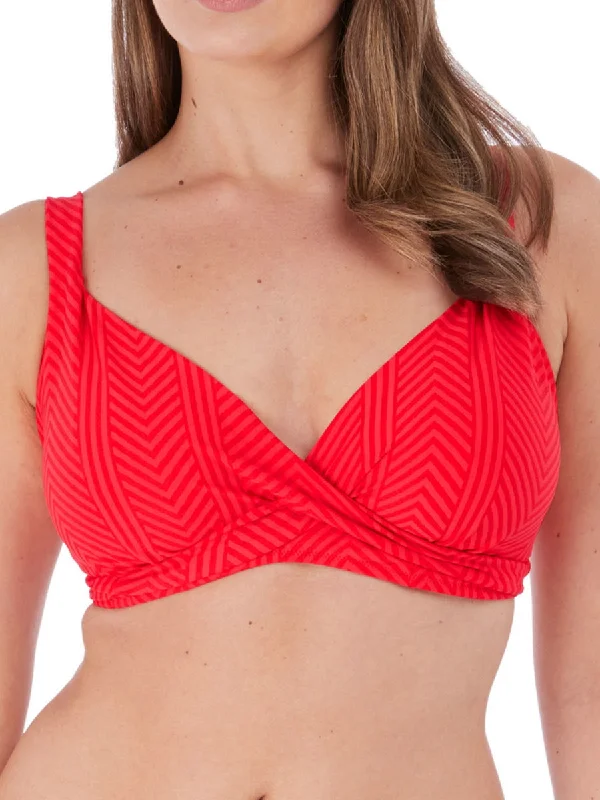 high quality swimwear women -Long Island Plunge Bikini Top - Lollipop