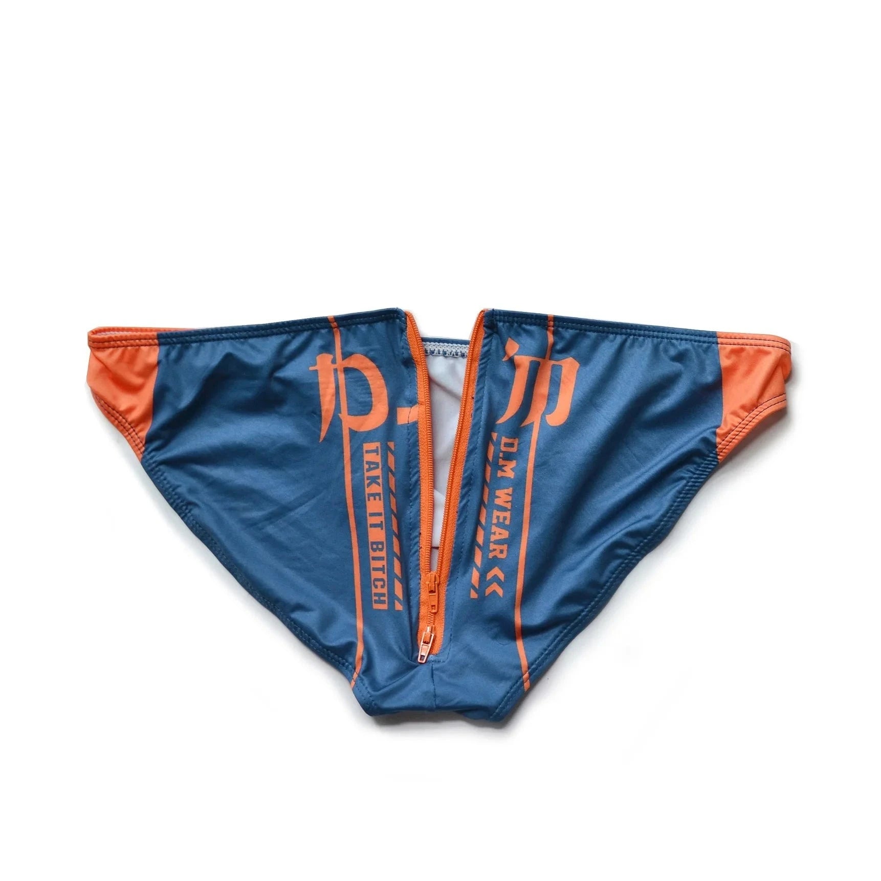 eco-friendly swimwear teens -DM Take It Bitch Zippered Swim Briefs